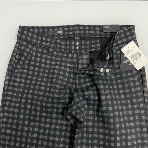 Kut From the Kloth Womens Size 4 Elsye Black/Grey Check Slim Straight Dress Pant - Picture 1 of 10